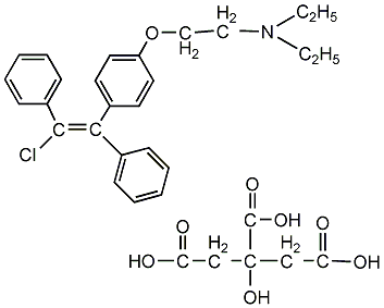 氯米芬柠檬酸盐结构式