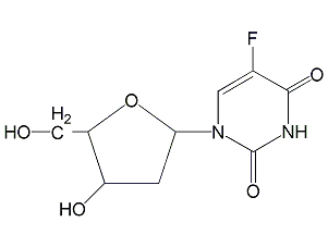 2'-脱氧-5-氟化尿苷结构式