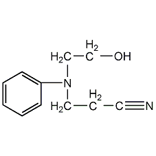 n-(2-氰乙基)-n-(2-羟乙基)苯胺结构式